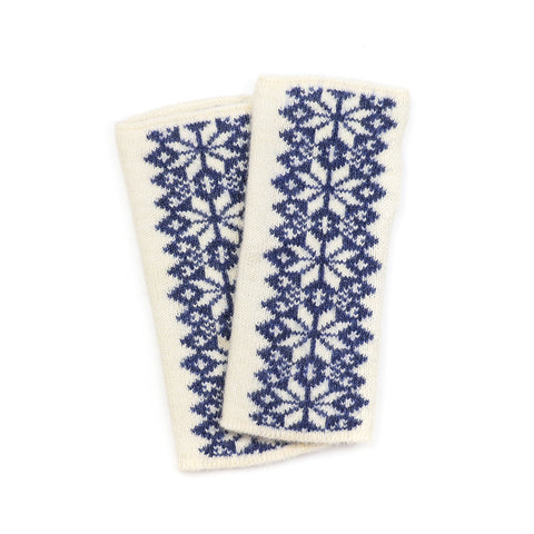 Scandi Starflower Knit Wrist Warmers -  Various Colours