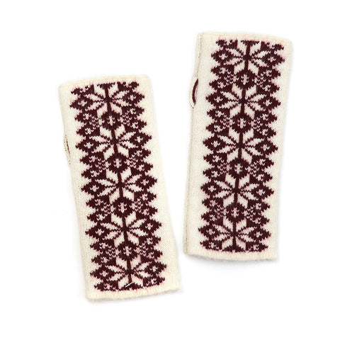 Scandi Starflower Knit Wrist Warmers -  Various Colours