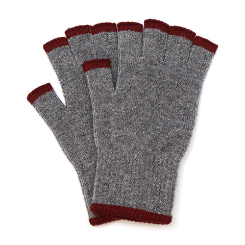 Men's Fingerless Gloves with Trim - Various Colours