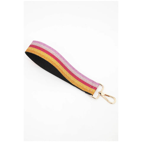 Glitter Striped Wrist Strap - Various Colours