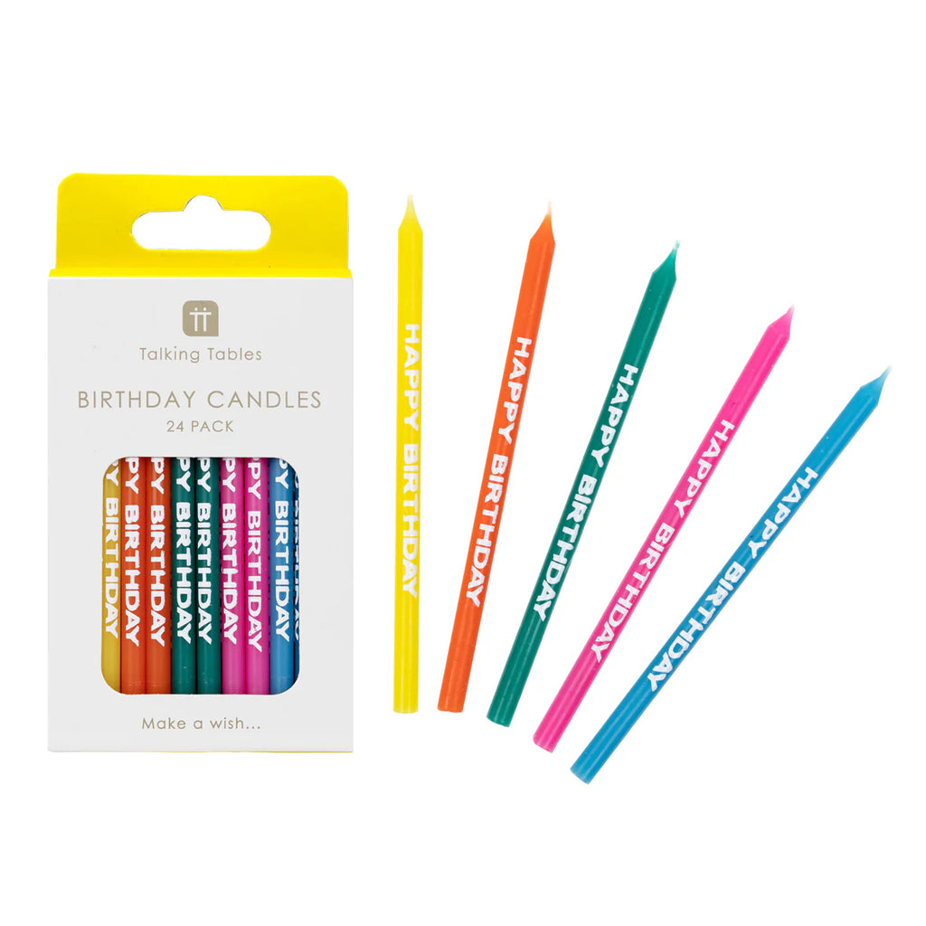 Multicolor Happy Birthday Candles