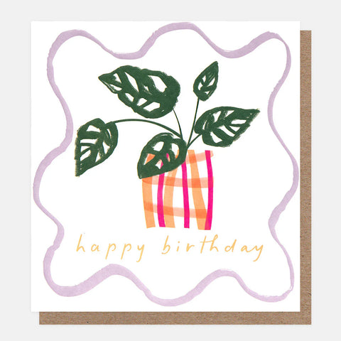 Monstera Plant Birthday Card