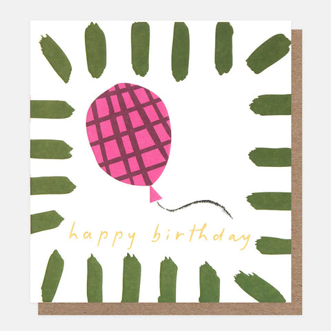 Pink Balloon Birthday Card