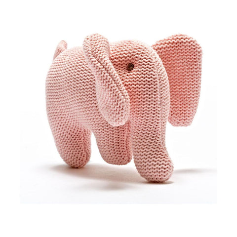 Knitted Elephant Rattle - Various Colours