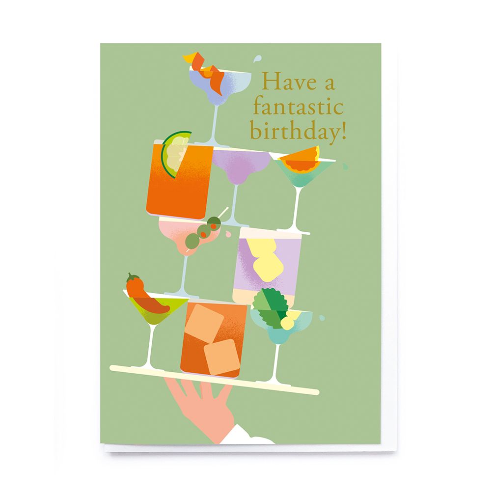 Happy Birthday Colourful Cocktails