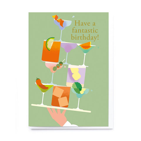 Happy Birthday Colourful Cocktails