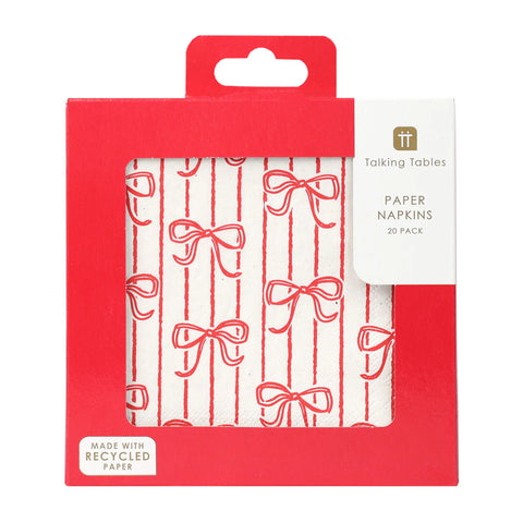 Candy Bow Christmas Napkins