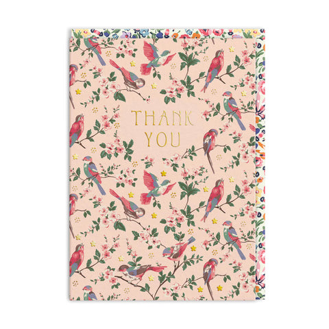 Garden Birds Thank You Card