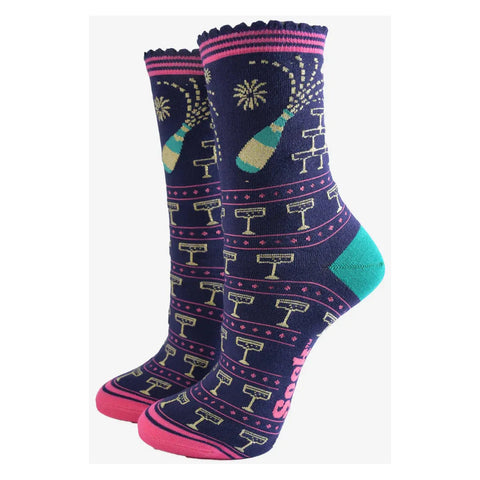 Champagne Celebration Bamboo Socks - Various Colours