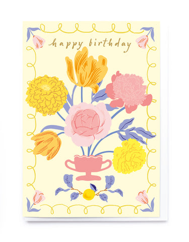 Birthday Vase and Flowers