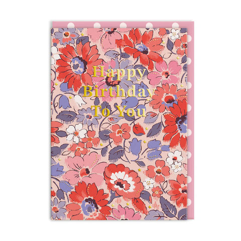 Ditsy Happy Birthday Card