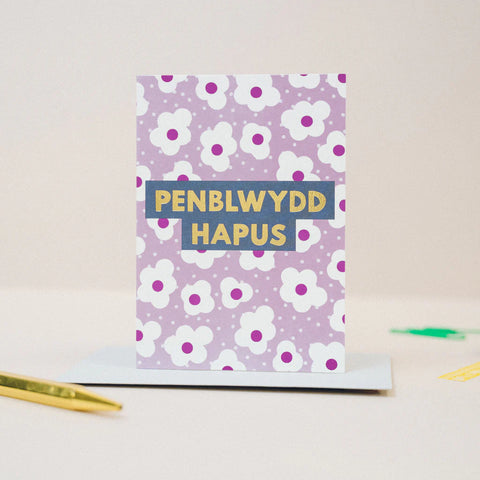 Penblwydd Hapus Flowers Card