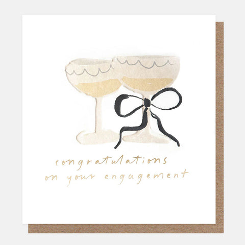 Champagne Saucers Engagement Card