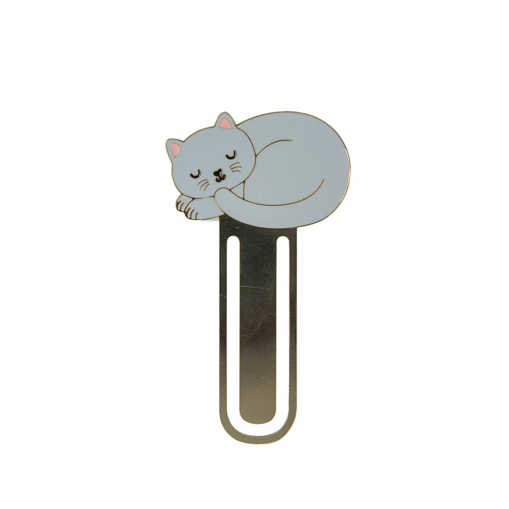 Sleeping Cat Metal Bookmark