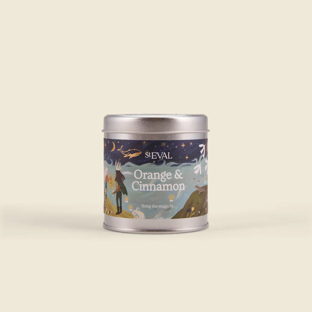 Orange & Cinnamon Scented Tin Candle