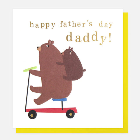 Happy Father's Day Bears On A Scooter