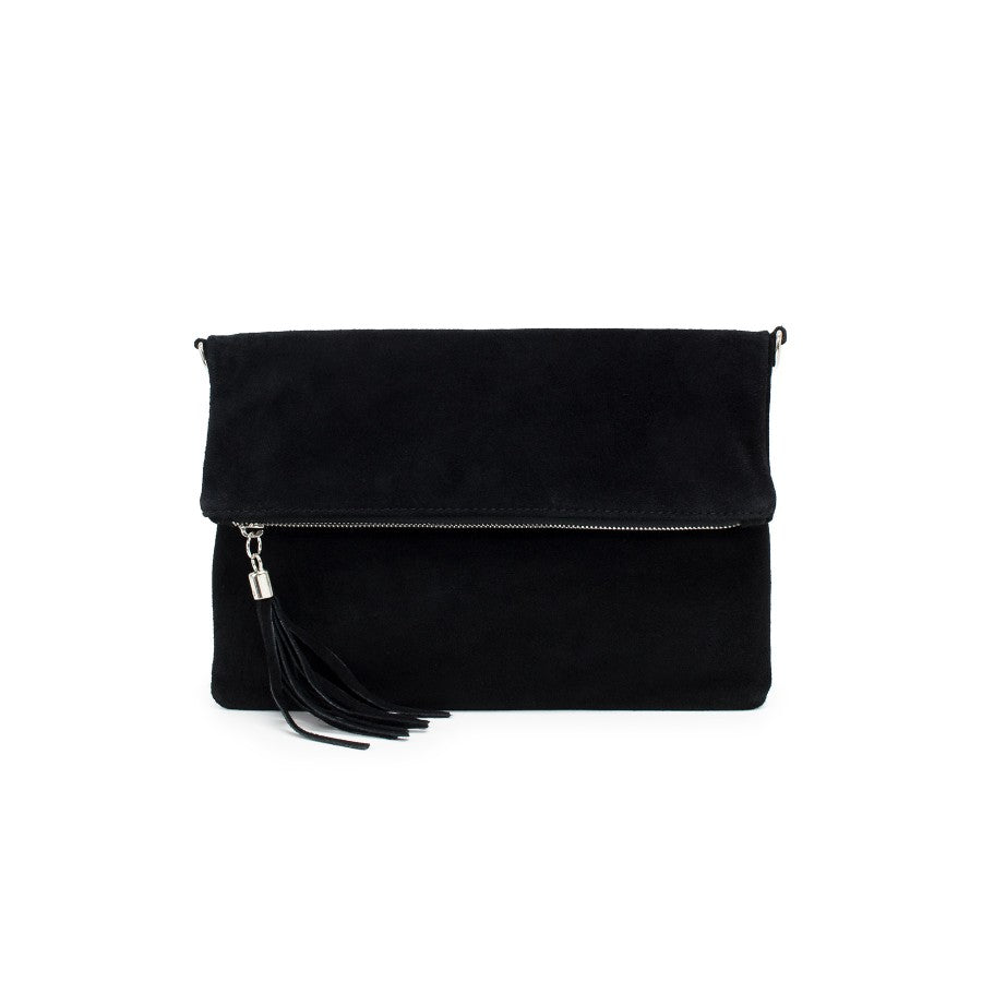 Foldover Suede Clutch - Various Colours
