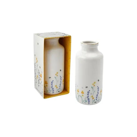 The Beekeeper Floral Ceramic Bottle Vase