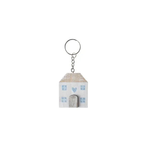 Send With love Wooden House Keyring