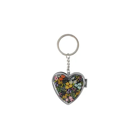 The Flower Market Heart Pill Box Keyring
