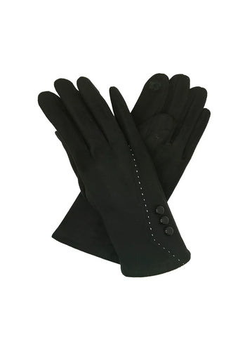 Gloves with Stich Detail and Buttons - Various Colours