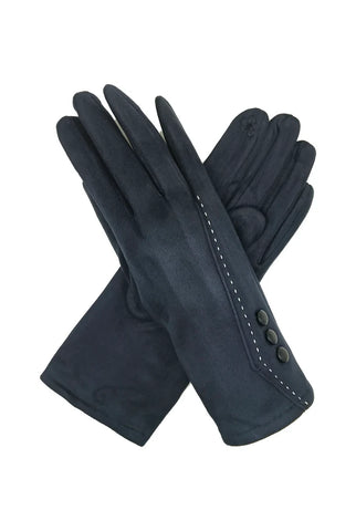 Gloves with Stich Detail and Buttons - Various Colours