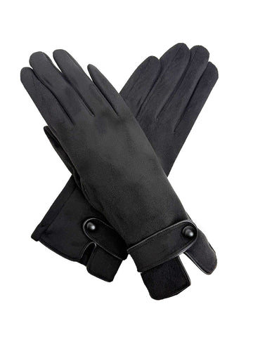 Gloves with Single Button Detail on Cuff - Various Colours