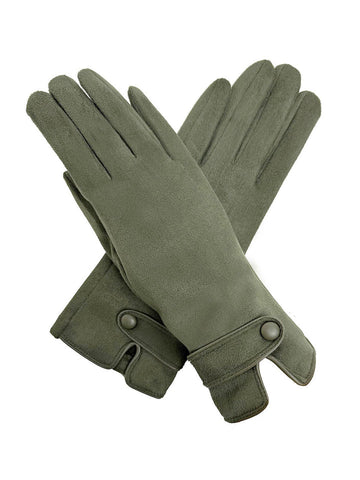 Gloves with Single Button Detail on Cuff - Various Colours