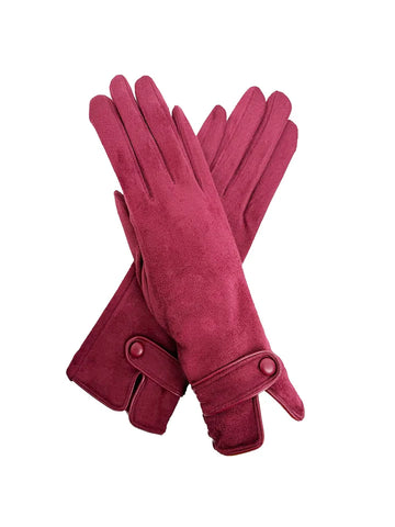 Gloves with Single Button Detail on Cuff - Various Colours