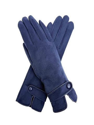 Gloves with Single Button Detail on Cuff - Various Colours