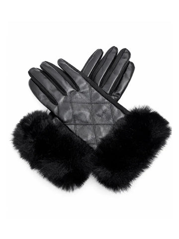 Gloves with Fur Detailed Cuff - Various Colours