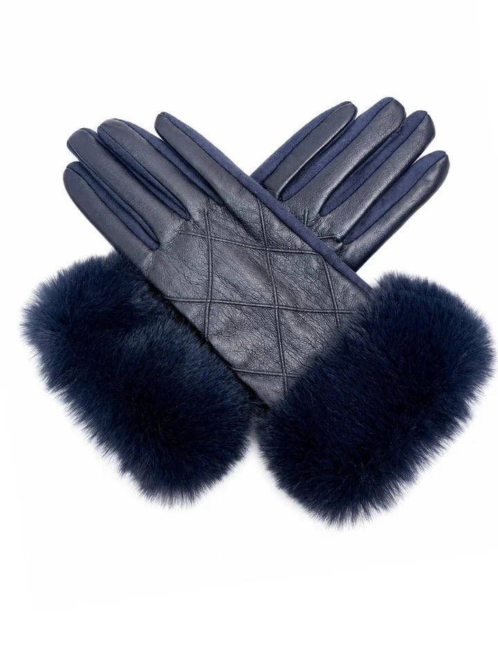 Gloves with Fur Detailed Cuff - Various Colours