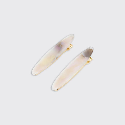 Erin Set of 2 Hair Clips - Opal Pearl