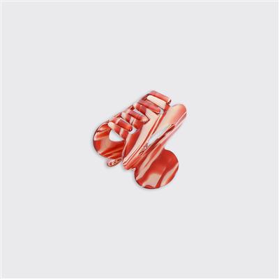 Amber Small Claw Clip - Red