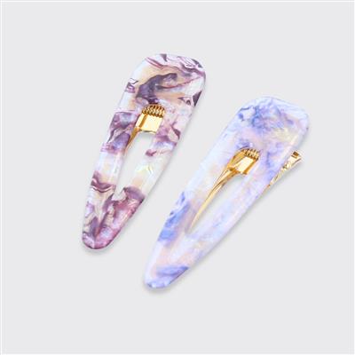 Set of 2 Hair Clips - Various Colours