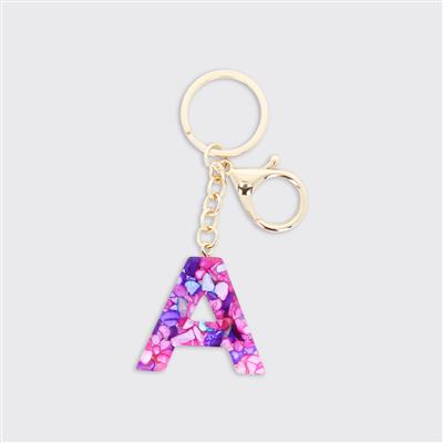 Alphabet Initial Keyring - Multicolour