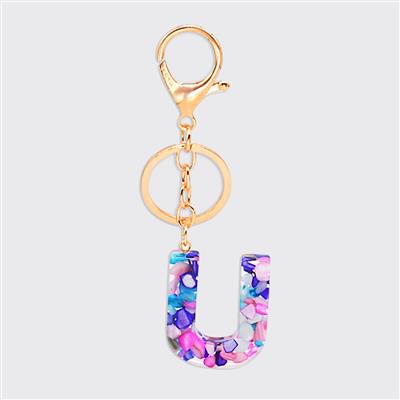 Alphabet Initial Keyring - Multicolour
