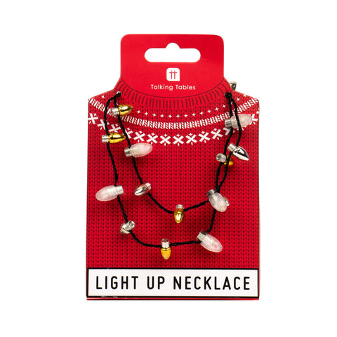 Christmas Gold & Silver Light Up Necklace