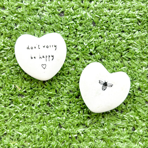 Assorted Sentiment Heart Stones - Various Sayings