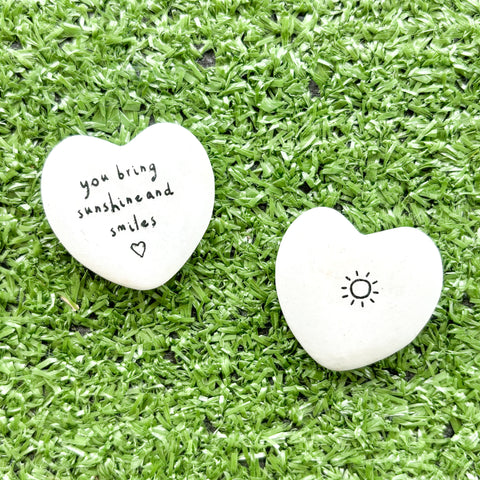 Assorted Sentiment Heart Stones - Various Sayings