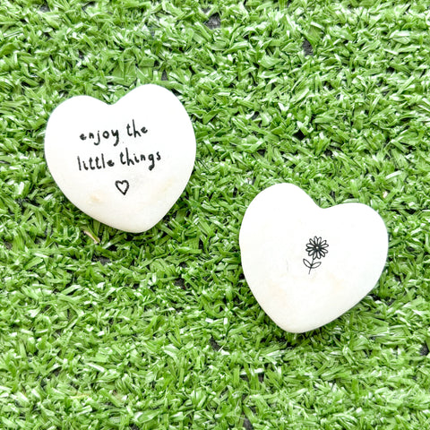 Assorted Sentiment Heart Stones - Various Sayings