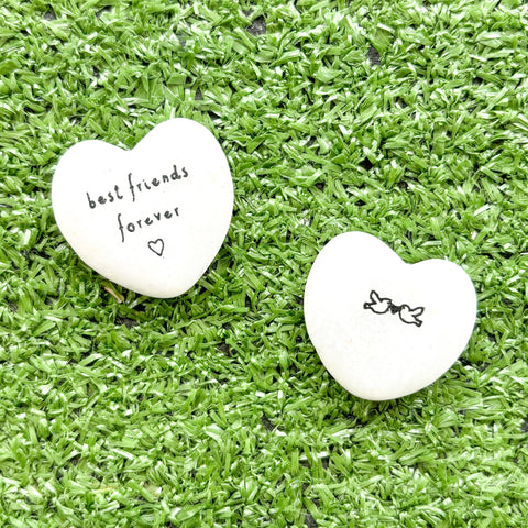 Assorted Sentiment Heart Stones - Various Sayings