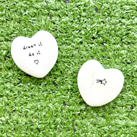 Assorted Sentiment Heart Stones - Various Sayings