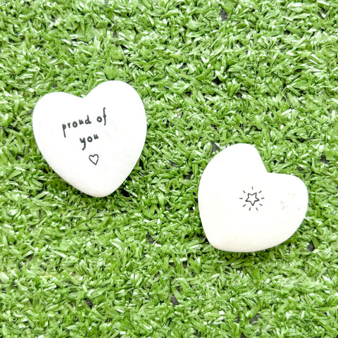 Assorted Sentiment Heart Stones - Various Sayings