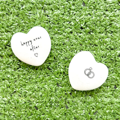 Assorted Sentiment Heart Stones - Various Sayings