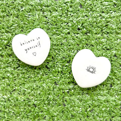 Assorted Sentiment Heart Stones - Various Sayings