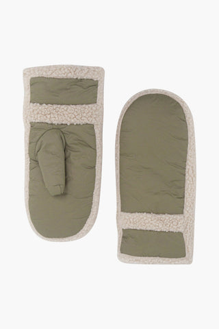 Borg Trim Mittens - Various Colours