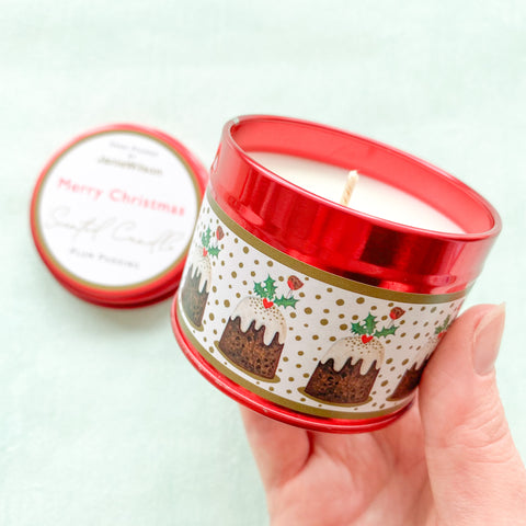 Christmas Tin Candles - Various Scents