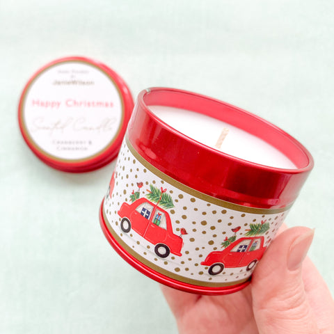 Christmas Tin Candles - Various Scents