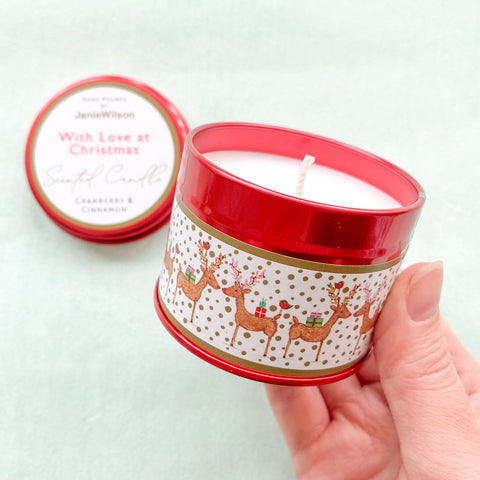 Christmas Tin Candles - Various Scents